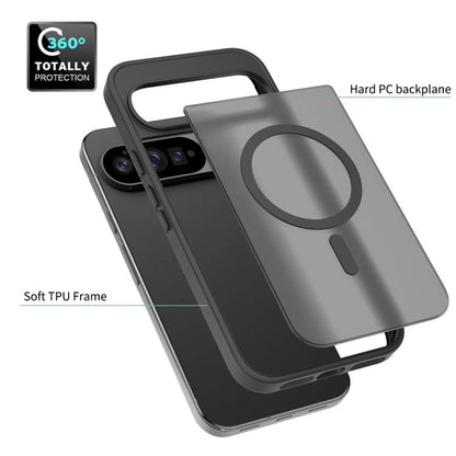 For Google Pixel 10 Pro XL Skin Feel TPU Hybrid PC MagSafe Phone Case(Black) - Google Cases by buy2fix | Online Shopping UK | buy2fix