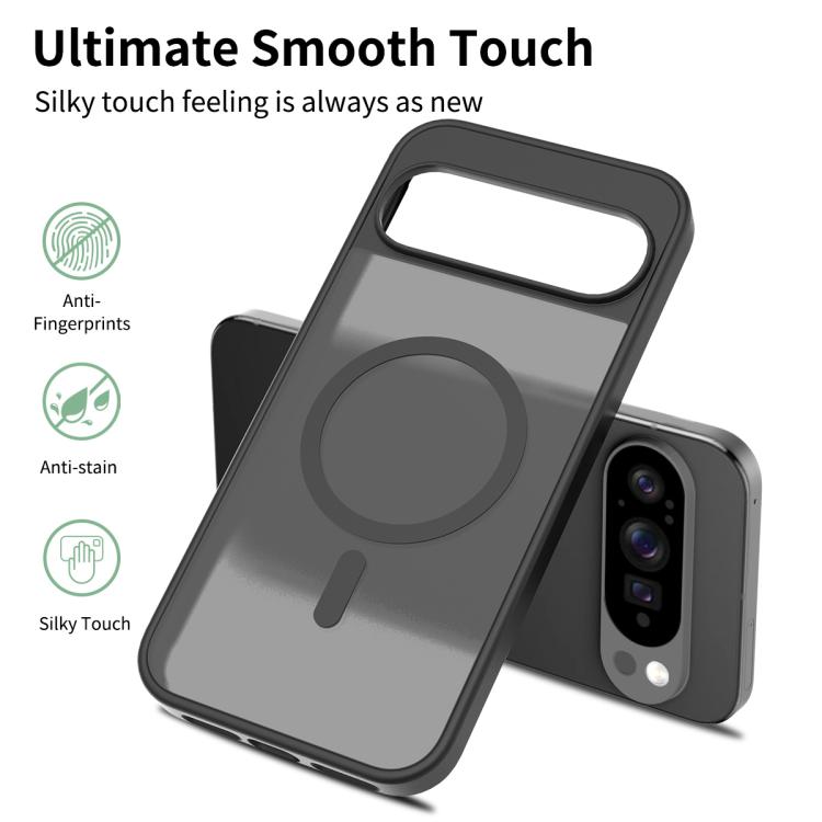 For Google Pixel 10 Pro XL Skin Feel TPU Hybrid PC MagSafe Phone Case(Black) - Google Cases by buy2fix | Online Shopping UK | buy2fix