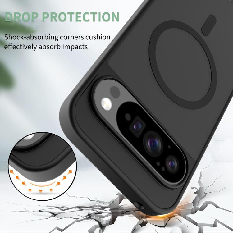 For Google Pixel 10 Pro XL Skin Feel TPU Hybrid PC MagSafe Phone Case(Black) - Google Cases by buy2fix | Online Shopping UK | buy2fix