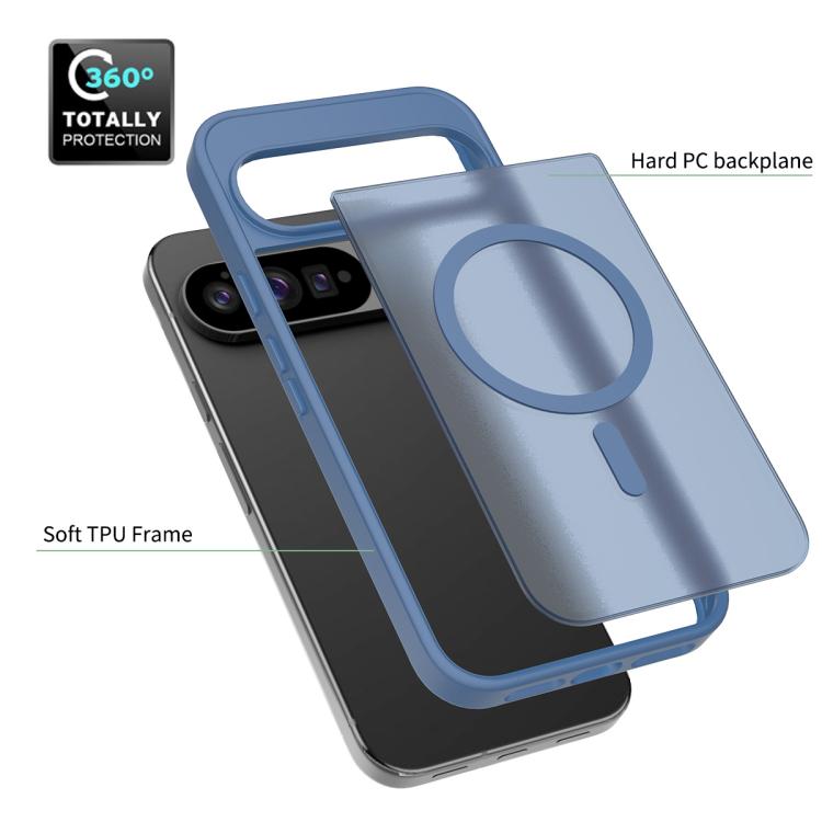 For Google Pixel 10 Pro XL Skin Feel TPU Hybrid PC MagSafe Phone Case(Blue) - Google Cases by buy2fix | Online Shopping UK | buy2fix