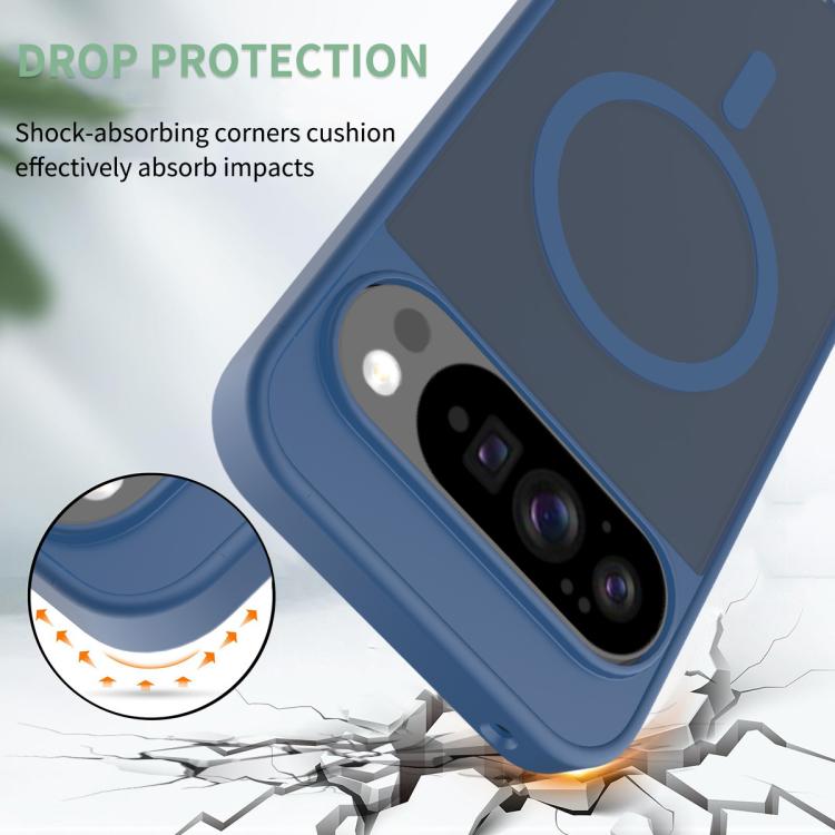 For Google Pixel 10 Pro XL Skin Feel TPU Hybrid PC MagSafe Phone Case(Blue) - Google Cases by buy2fix | Online Shopping UK | buy2fix