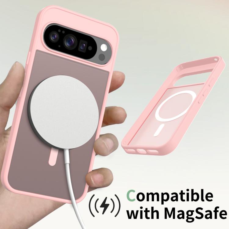 For Google Pixel 10 Pro XL Skin Feel TPU Hybrid PC MagSafe Phone Case(Pink) - Google Cases by buy2fix | Online Shopping UK | buy2fix