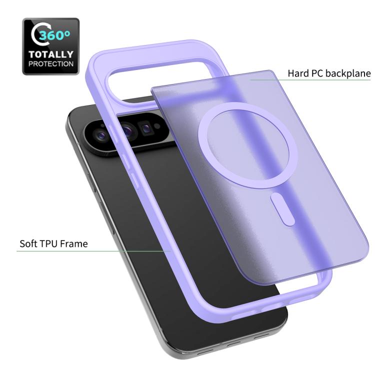 For Google Pixel 10 Pro XL Skin Feel TPU Hybrid PC MagSafe Phone Case(Purple) - Google Cases by buy2fix | Online Shopping UK | buy2fix