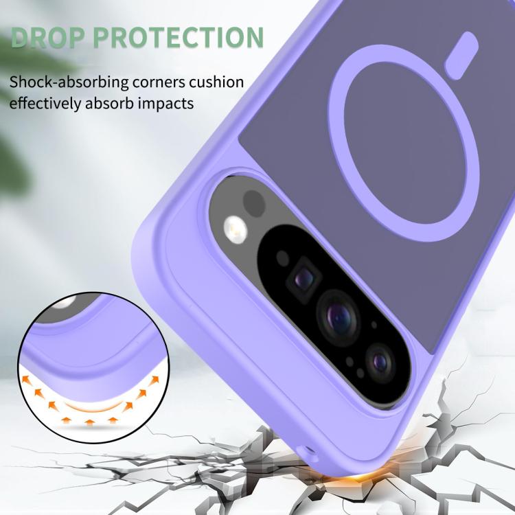 For Google Pixel 10 Pro XL Skin Feel TPU Hybrid PC MagSafe Phone Case(Purple) - Google Cases by buy2fix | Online Shopping UK | buy2fix
