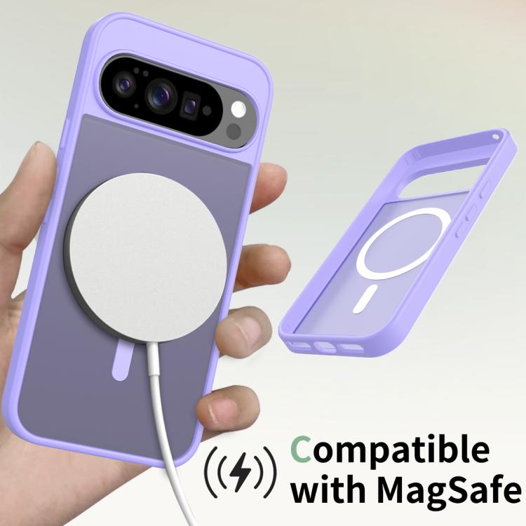 For Google Pixel 10 Pro XL Skin Feel TPU Hybrid PC MagSafe Phone Case(Purple) - Google Cases by buy2fix | Online Shopping UK | buy2fix