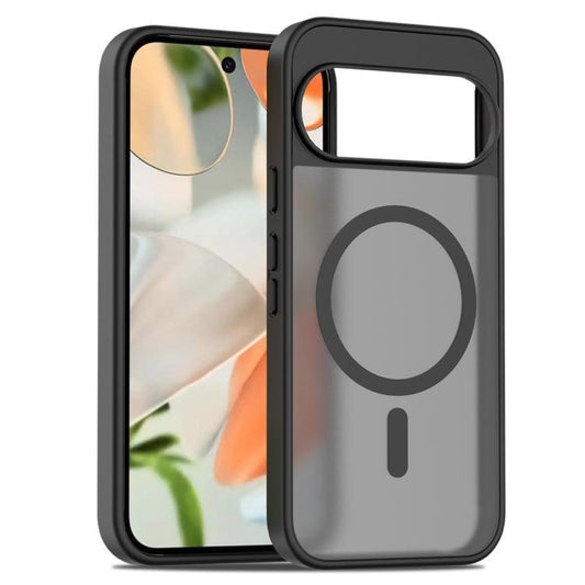 For Google Pixel 10 / 10 Pro Skin Feel TPU Hybrid PC MagSafe Phone Case(Black) - Google Cases by buy2fix | Online Shopping UK | buy2fix