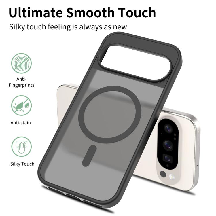 For Google Pixel 10 / 10 Pro Skin Feel TPU Hybrid PC MagSafe Phone Case(Black) - Google Cases by buy2fix | Online Shopping UK | buy2fix
