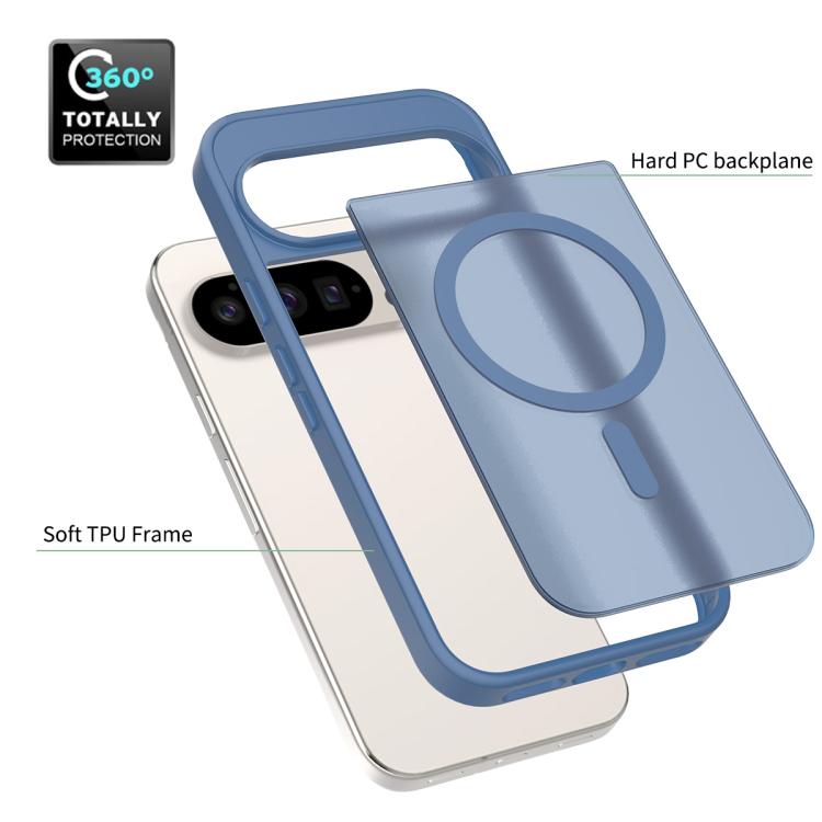 For Google Pixel 10 / 10 Pro Skin Feel TPU Hybrid PC MagSafe Phone Case(Blue) - Google Cases by buy2fix | Online Shopping UK | buy2fix
