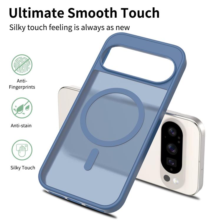 For Google Pixel 10 / 10 Pro Skin Feel TPU Hybrid PC MagSafe Phone Case(Blue) - Google Cases by buy2fix | Online Shopping UK | buy2fix