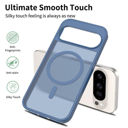 For Google Pixel 10 / 10 Pro Skin Feel TPU Hybrid PC MagSafe Phone Case(Blue) - Google Cases by buy2fix | Online Shopping UK | buy2fix