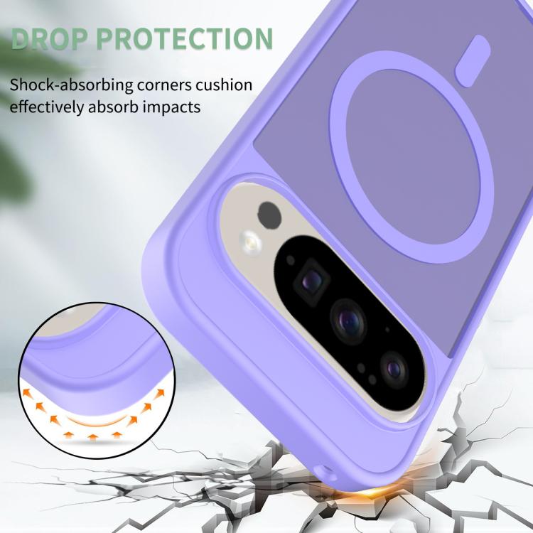 For Google Pixel 10 / 10 Pro Skin Feel TPU Hybrid PC MagSafe Phone Case(Purple) - Google Cases by buy2fix | Online Shopping UK | buy2fix