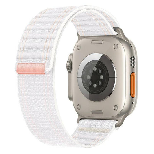 For Apple Watch 46mm / 49mm / 45mm / 44mm Kalebol Ocean Wave Nylon Strap(Pink White) - Watch Bands by Kalebol | Online Shopping UK | buy2fix