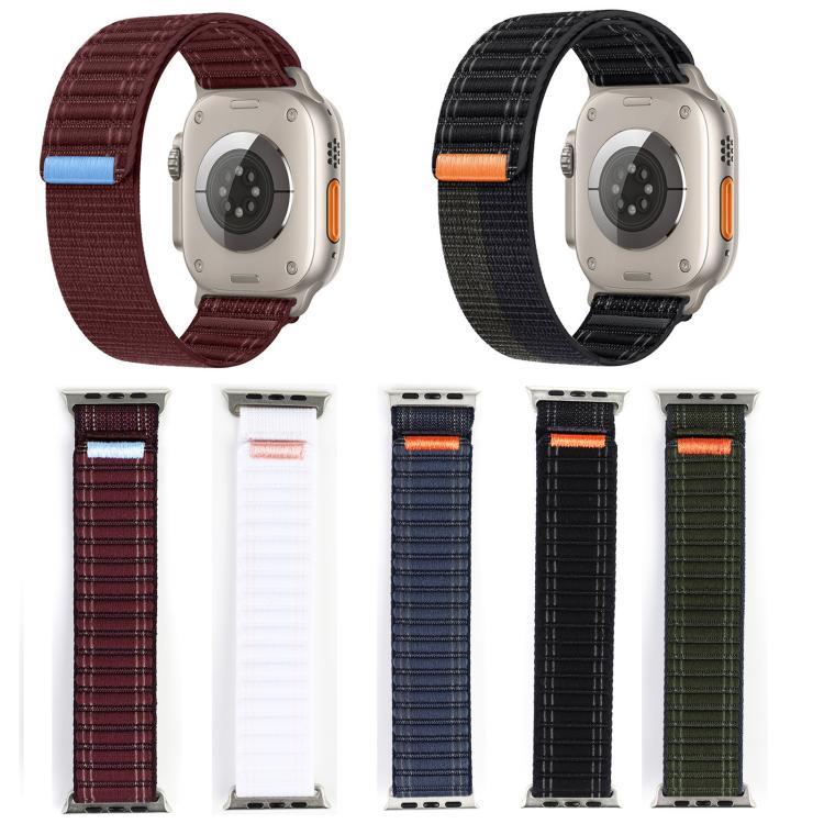 For Apple Watch 46mm / 49mm / 45mm / 44mm Kalebol Ocean Wave Nylon Strap(Pink White) - Watch Bands by Kalebol | Online Shopping UK | buy2fix
