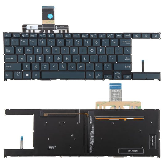 US Version Backlit Laptop Keyboard Directional Key Rectangle for Asus Zenbook Duo 14 UX482 UX482E UX4100E UX482J(Blue) - Replacement Keyboards by buy2fix | Online Shopping UK | buy2fix