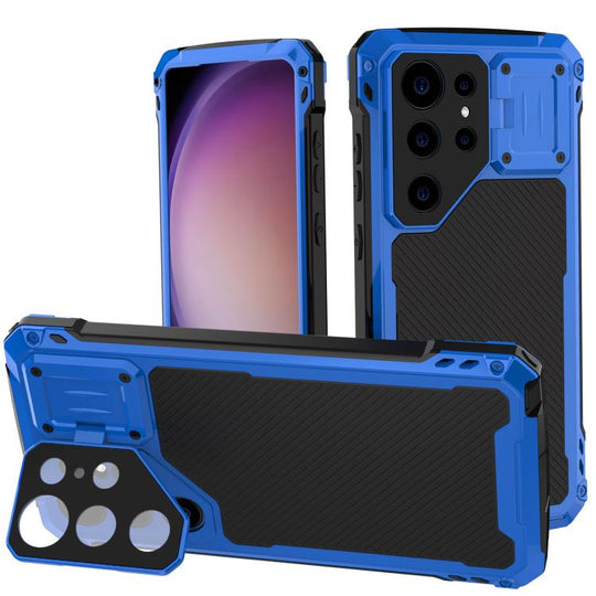 For Samsung Galaxy S24 Ultra 5G Shockproof Life Waterproof Dustproof Metal MagSafe Phone Case(Blue)