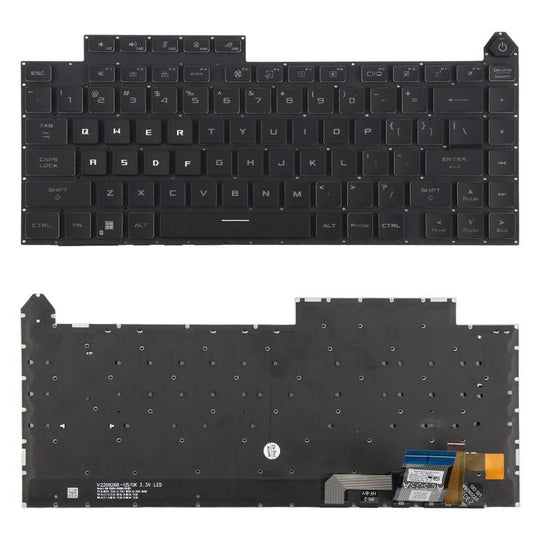 US Version Colorful Backlit Laptop Keyboard for Asus ROG Strix G16 G614 G614JU G634 G634JY 2023(Black)