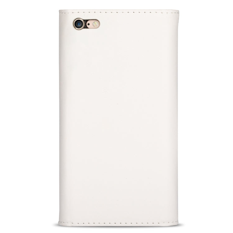 For iPhone 6 Skin Feel Zipper Horizontal Flip Leather Case with Holder & Card Slots & Photo Frame & Lanyard & Long Rope(White) - More iPhone Cases by buy2fix | Online Shopping UK | buy2fix