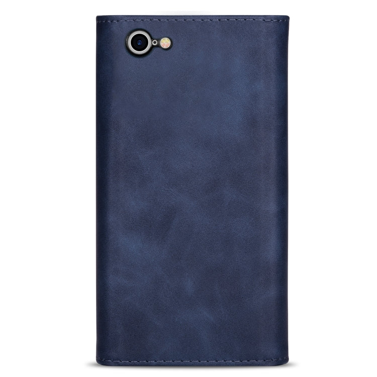 For iPhone 7 / 8 / SE (2020) Skin Feel Zipper Horizontal Flip Leather Case with Holder & Card Slots & Photo Frame & Lanyard & Long Rope(Blue) - More iPhone Cases by buy2fix | Online Shopping UK | buy2fix