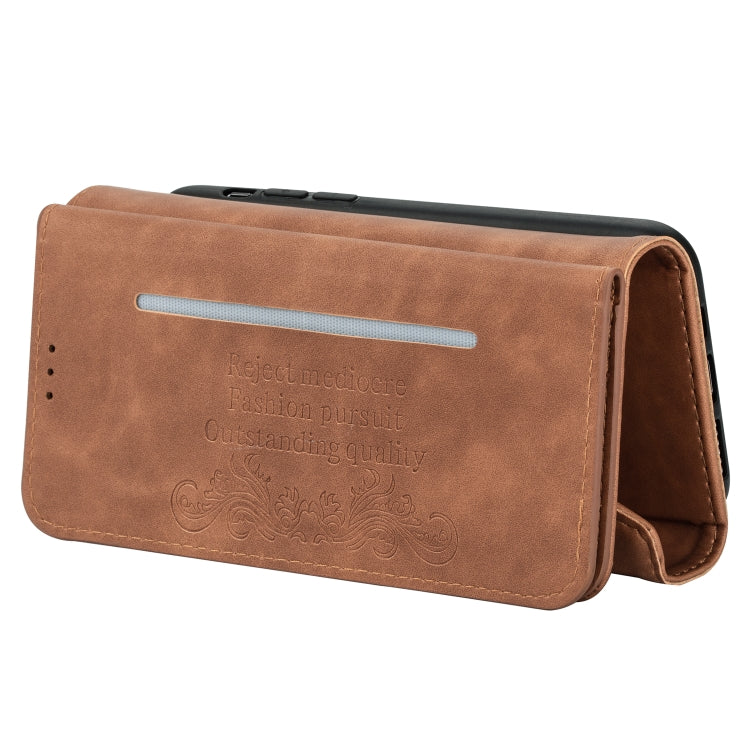 For iPhone 7 / 8 / SE (2020) Skin Feel Zipper Horizontal Flip Leather Case with Holder & Card Slots & Photo Frame & Lanyard & Long Rope(Brown) - More iPhone Cases by buy2fix | Online Shopping UK | buy2fix