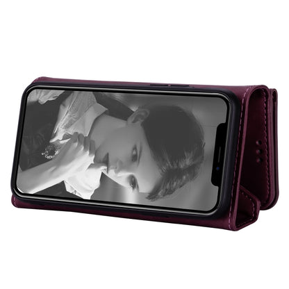 For iPhone 7 Plus / 8 Plus Skin Feel Zipper Horizontal Flip Leather Case with Holder & Card Slots & Photo Frame & Lanyard & Long Rope(Wine Red) - More iPhone Cases by buy2fix | Online Shopping UK | buy2fix
