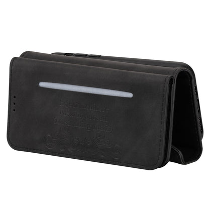 For iPhone 11 Pro Skin Feel Zipper Horizontal Flip Leather Case with Holder & Card Slots & Photo Frame & Lanyard & Long Rope(Black) - iPhone 11 Pro Cases by buy2fix | Online Shopping UK | buy2fix