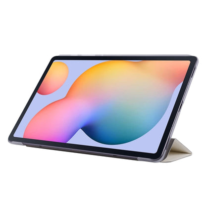 For Samsung Galaxy Tab S8+ / Tab S8 Plus / Tab S7 FE / Tab S7+ / T970 Silk Texture Three-fold Horizontal Flip Leather Case with Holder & Pen Slot(White) by buy2fix