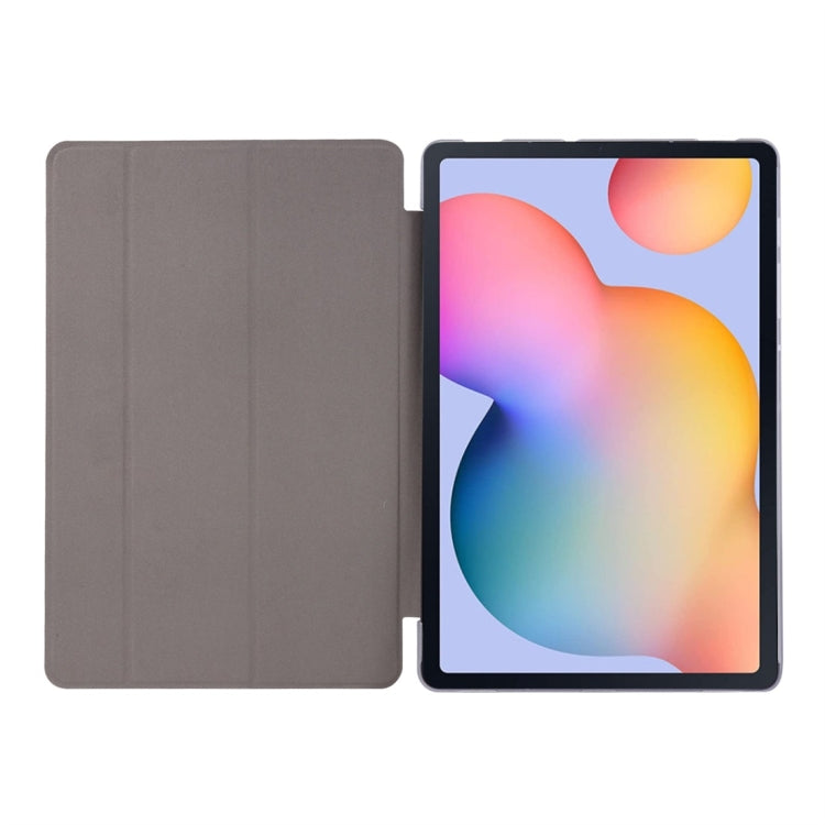 For Samsung Galaxy Tab S8+ / Tab S8 Plus /  Tab S7 FE / Tab S7+ / T970 Silk Texture Three-fold Horizontal Flip Leather Case with Holder & Pen Slot(Blue) - Galaxy Tab S8+ Cases by buy2fix | Online Shopping UK | buy2fix