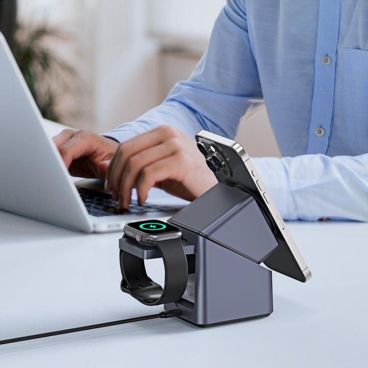 X11 180 Degree Rotation 4 in 1 Magnetic Wireless Charging(Grey) - Wireless Charger by buy2fix | Online Shopping UK | buy2fix