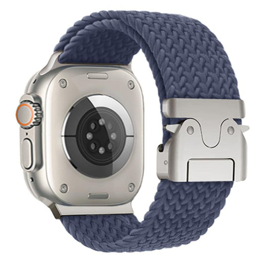 For Apple Watch 46mm / 49mm / 45mm / 44mm Kalebol Wide Umbrella Braided Strap(Dark Blue) - Watch Bands by Kalebol | Online Shopping UK | buy2fix