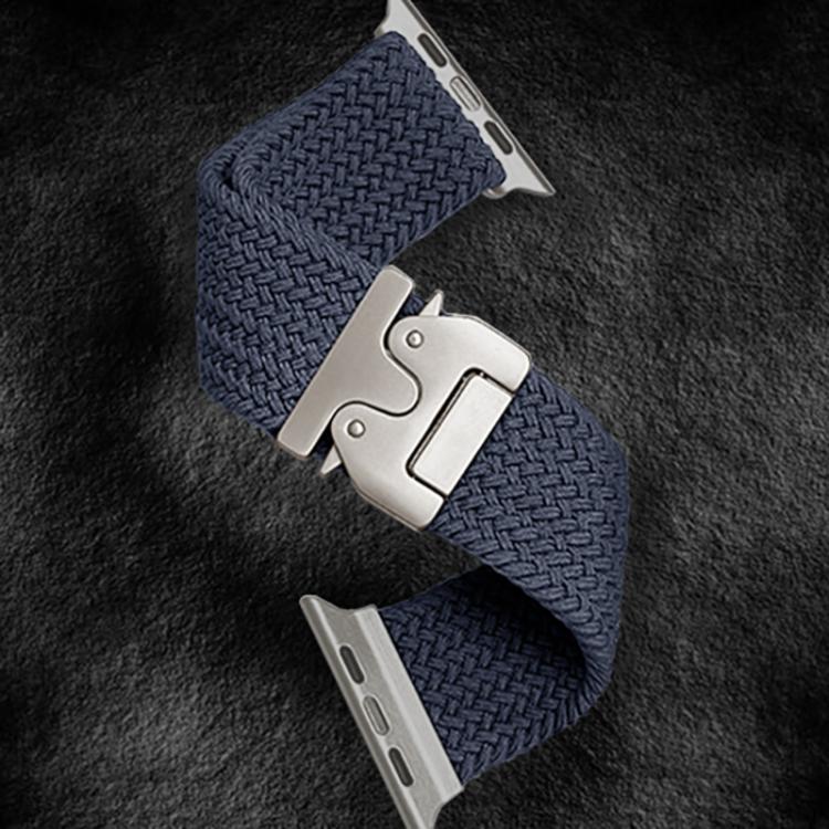 For Apple Watch 46mm / 49mm / 45mm / 44mm Kalebol Wide Umbrella Braided Strap(Dark Blue) - Watch Bands by Kalebol | Online Shopping UK | buy2fix