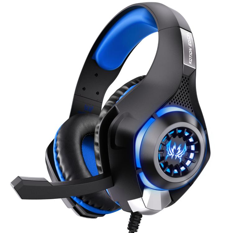 KOTION EACH GS400 Omni-directional Mic Gaming Headset, Length: About 1.9m(Black Blue) - Multimedia Headset by KOTION EACH | Online Shopping UK | buy2fix