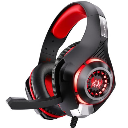 KOTION EACH GS400 Omni-directional Mic Gaming Headset, Length: About 1.9m(Black Red) - Multimedia Headset by KOTION EACH | Online Shopping UK | buy2fix
