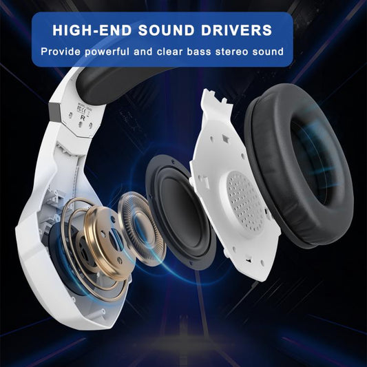 KOTION EACH GS450 Omni-directional Esports Headset with Mic, Length: About 1.9m(White) - Multimedia Headset by KOTION EACH | Online Shopping UK | buy2fix