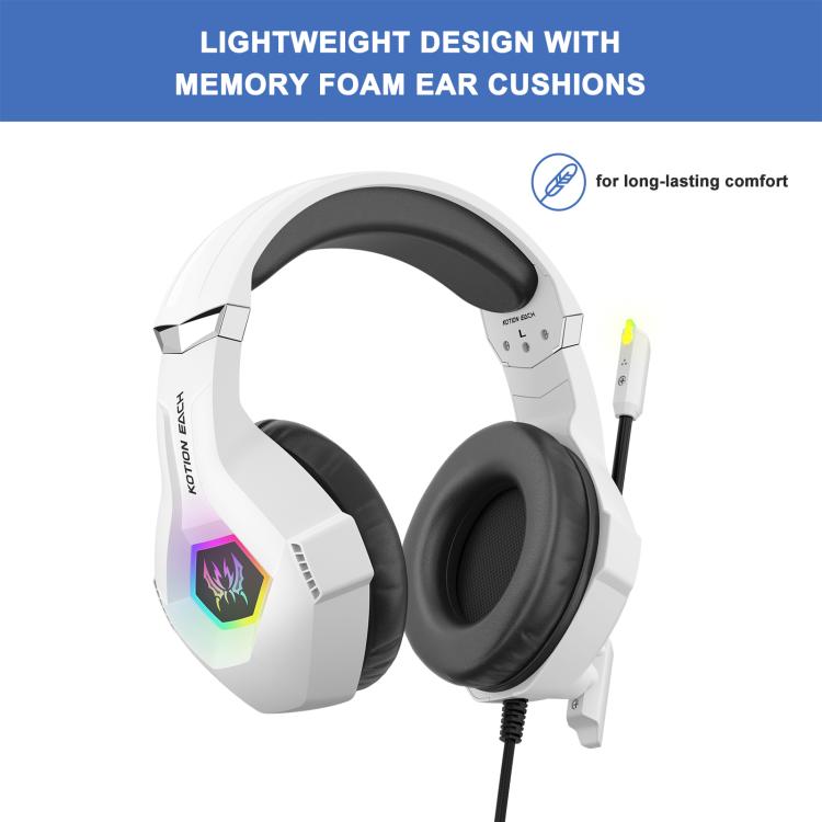 KOTION EACH GS450 Omni-directional Esports Headset with Mic, Length: About 1.9m(White) - Multimedia Headset by KOTION EACH | Online Shopping UK | buy2fix