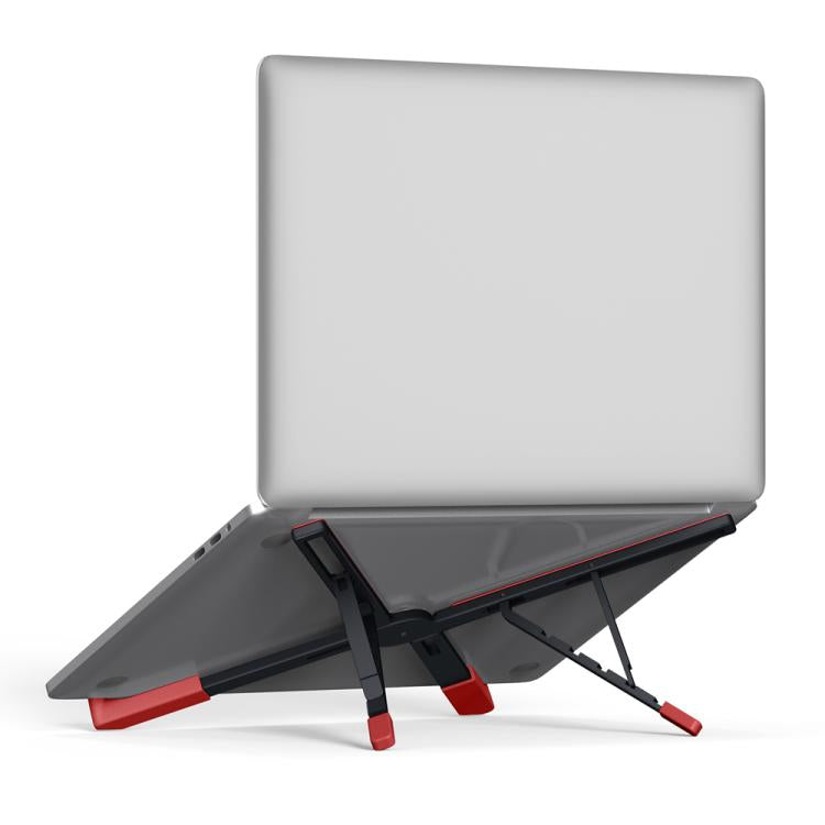 LS-001 Portable Folding Laptop Heightening Heat Dissipation Holder(Black Red) - Laptop Stand by buy2fix | Online Shopping UK | buy2fix