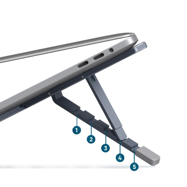 LS-001 Portable Folding Laptop Heightening Heat Dissipation Holder(Grey) - Laptop Stand by buy2fix | Online Shopping UK | buy2fix