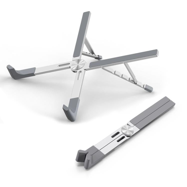 LS-001 Portable Folding Laptop Heightening Heat Dissipation Holder(Silver) - Laptop Stand by buy2fix | Online Shopping UK | buy2fix
