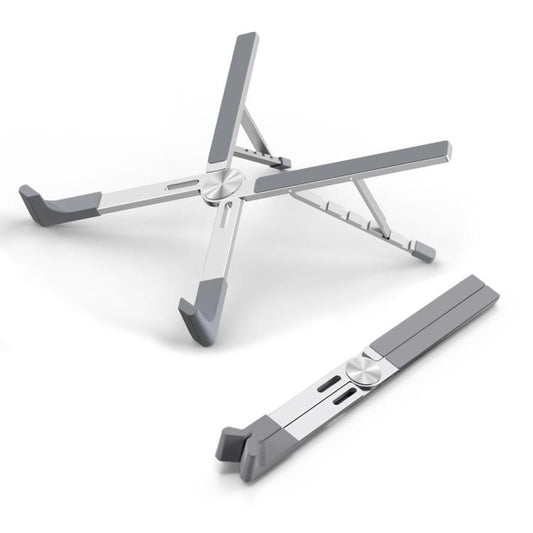 LS-001 Portable Folding Laptop Heightening Heat Dissipation Holder(Silver) - Laptop Stand by buy2fix | Online Shopping UK | buy2fix