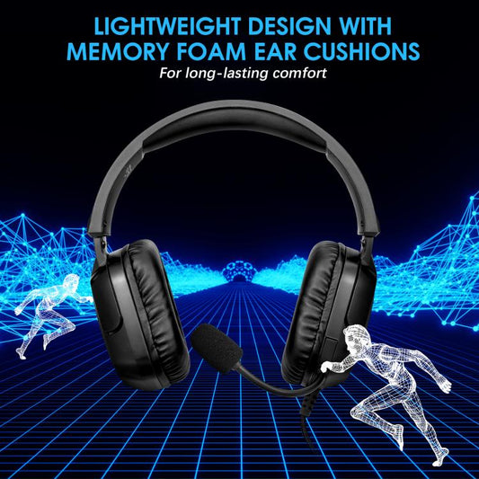 SoulBytes S21 Omni-directional Lightweight Memory Foam Ear Cushions Headset with Mic, Length: About 2m(Blac) - Multimedia Headset by Soulbytes | Online Shopping UK | buy2fix