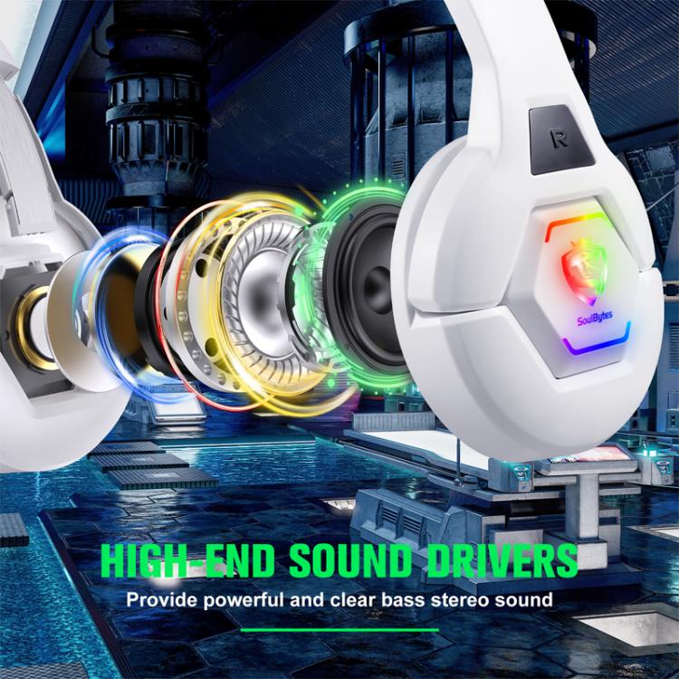 SoulBytes S100 Omni-directional Microphone Esports Headset, Length: About 1.9m(White) - Multimedia Headset by Soulbytes | Online Shopping UK | buy2fix