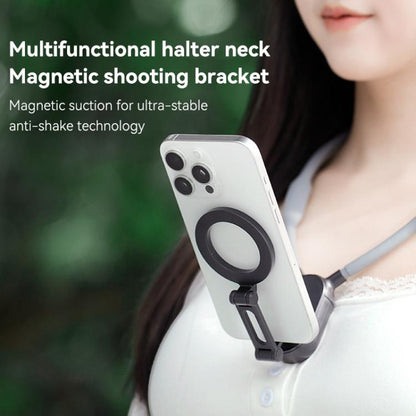 Collar Neck Hanger Magnetic Phone Holder(Skin Feel Gray) - Lazy Bracket by buy2fix | Online Shopping UK | buy2fix