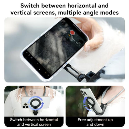 Collar Neck Hanger Magnetic Phone Holder(Skin Feel Gray) - Lazy Bracket by buy2fix | Online Shopping UK | buy2fix