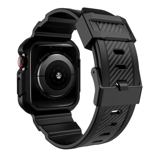 For Apple Watch Ultra 2 / 1 49mm VIETAO Carbon Fiber Silicone Strap(Black) - Watch Bands by VIETAO | Online Shopping UK | buy2fix