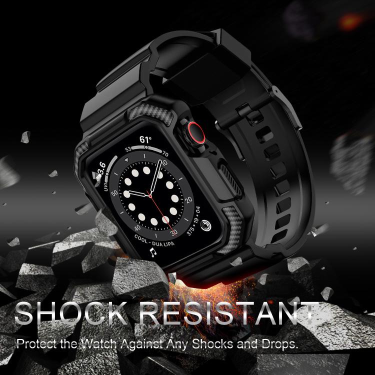 For Apple Watch Ultra 2 / 1 49mm VIETAO Carbon Fiber Silicone Strap(Black) - Watch Bands by VIETAO | Online Shopping UK | buy2fix