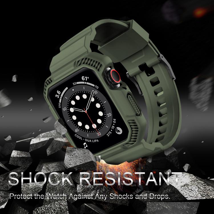 For Apple Watch Ultra 2 / 1 49mm VIETAO Carbon Fiber Silicone Strap(Grass Green) - Watch Bands by VIETAO | Online Shopping UK | buy2fix