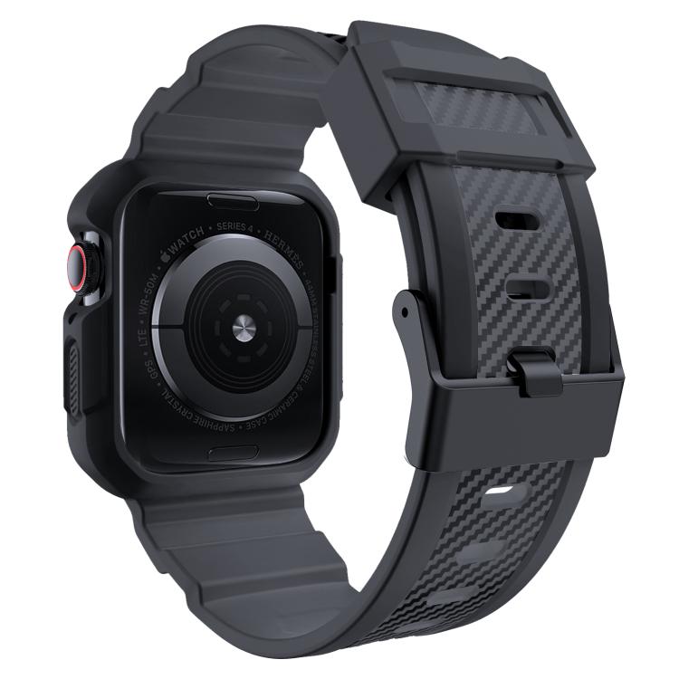 For Apple Watch Ultra 2 / 1 49mm VIETAO Carbon Fiber Silicone Strap(Dark Gray) - Watch Bands by VIETAO | Online Shopping UK | buy2fix