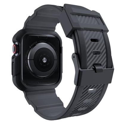 For Apple Watch Ultra 2 / 1 49mm VIETAO Carbon Fiber Silicone Strap(Dark Gray) - Watch Bands by VIETAO | Online Shopping UK | buy2fix