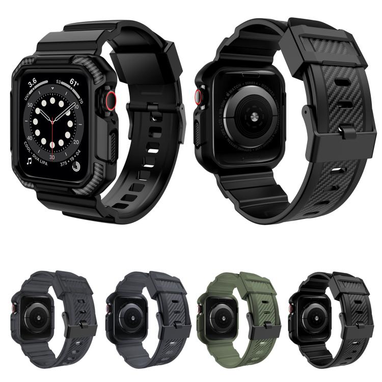 For Apple Watch Ultra 2 / 1 49mm VIETAO Carbon Fiber Silicone Strap(Grass Green) - Watch Bands by VIETAO | Online Shopping UK | buy2fix