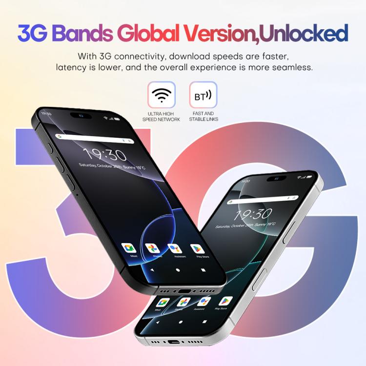 A88 / i16 Pro Max, 2GB+16GB, 6.6 inch Android 8.1 MTK6580A Quad Core, OTG, Network: 3G, Dual SIM, Plug:AU Plug(Titanium Grey) -  by buy2fix | Online Shopping UK | buy2fix