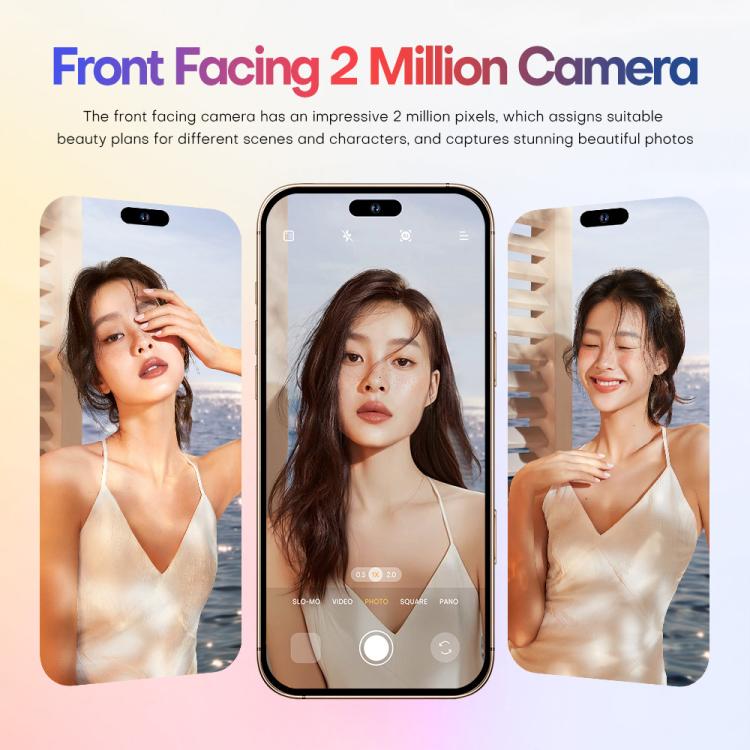 A88 / i16 Pro Max, 2GB+16GB, 6.6 inch Android 8.1 MTK6580A Quad Core, OTG, Network: 3G, Dual SIM, Plug:AU Plug(Desert Gold) -  by buy2fix | Online Shopping UK | buy2fix